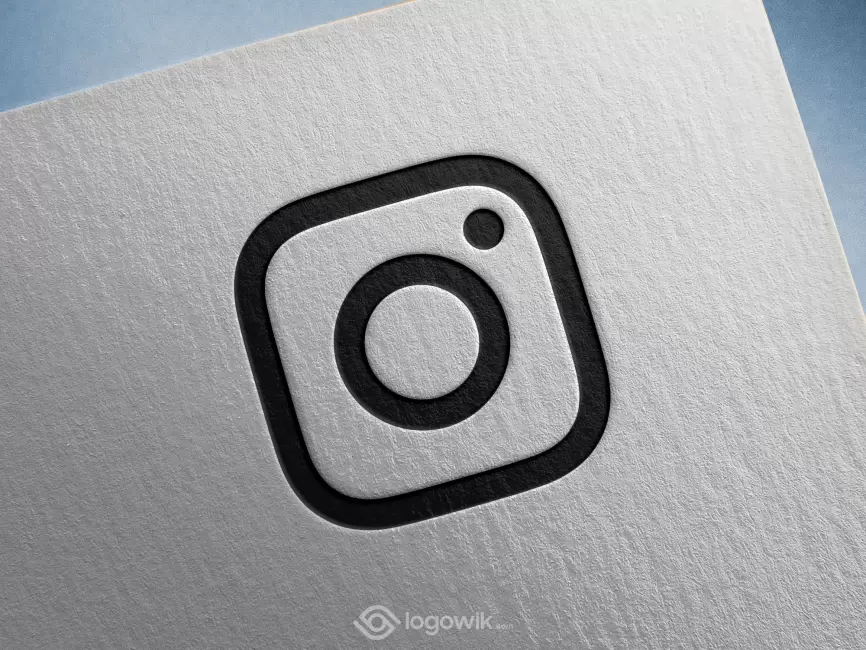Instagram Glyph Logo Mockup