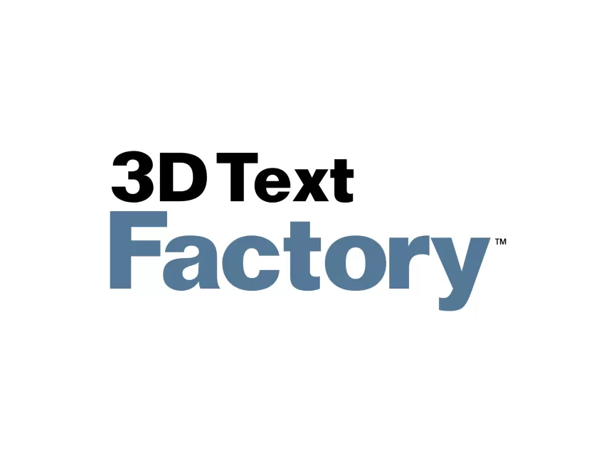 3D Text Factory Logo PNG vector in SVG, PDF, AI, CDR format