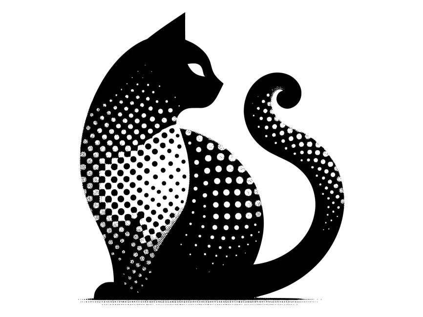 abstract cat vector icon illustration design template