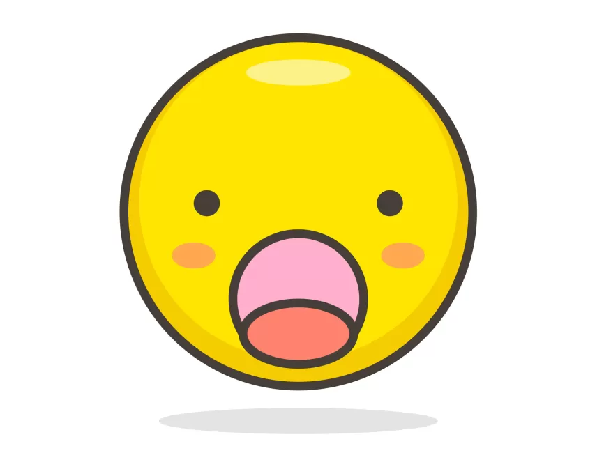 Amazed Face Emoji Icon PNG vector in SVG, PDF, AI, CDR format