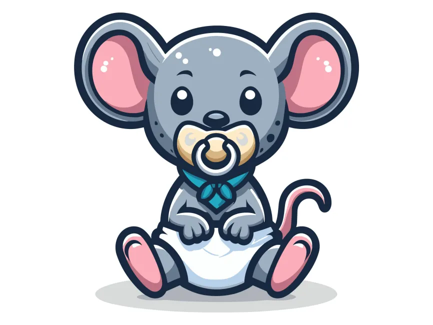 Baby Mouse Logo Template