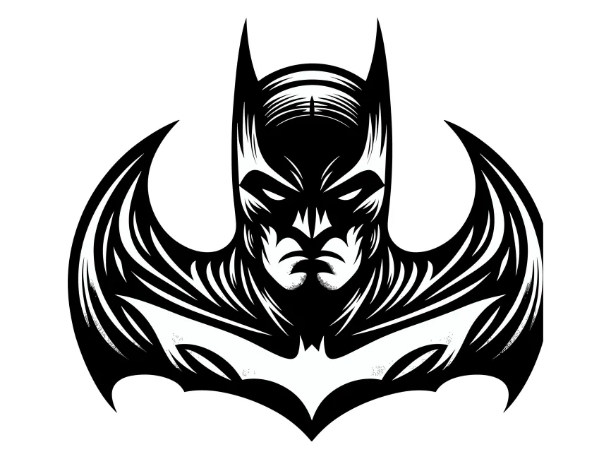 Batman Computer Icons, batman logo, heroes, black, line png | PNGWing