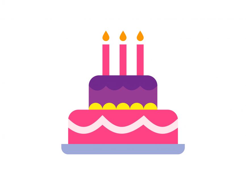 Pink Happy Birthday Cake transparent PNG - StickPNG
