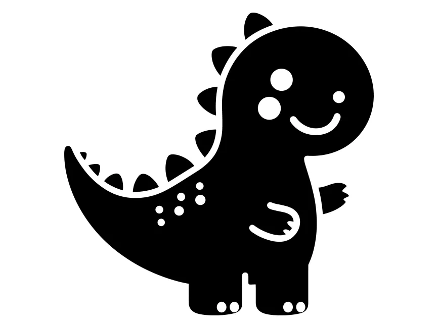 Black Dinosaur Logo Template PNG vector in SVG, PDF, AI, CDR format