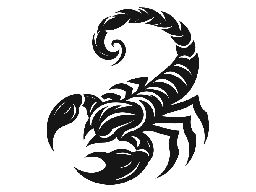 Black Scorpion Logo Template PNG vector in SVG, PDF, AI, CDR format