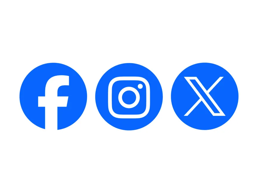 Free Vector Blue Facebook Instagram X Icon Vector File Download Logowik
