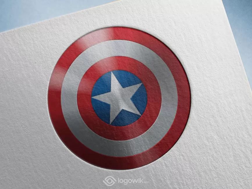 Captain America Shield Logo Mockup