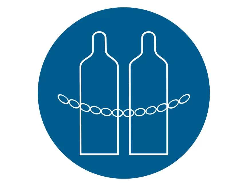 Chain Cylinders Mandatory Pictogram Vector