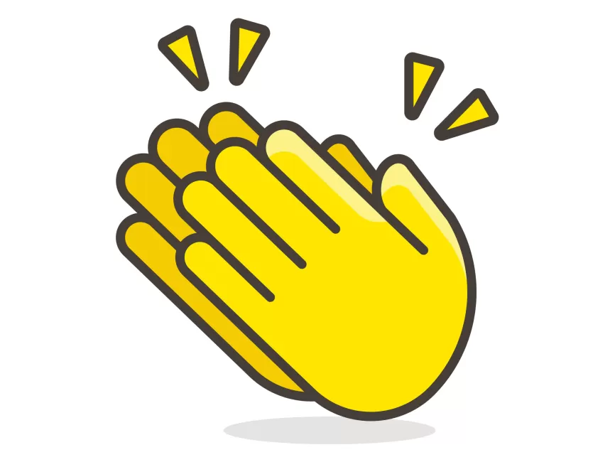 Clapping Hands Emoji Icon PNG vector in SVG, PDF, AI, CDR format