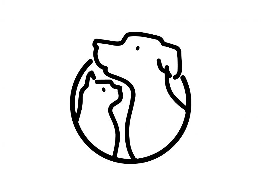 Two cats icon symbol Royalty Free Vector Image