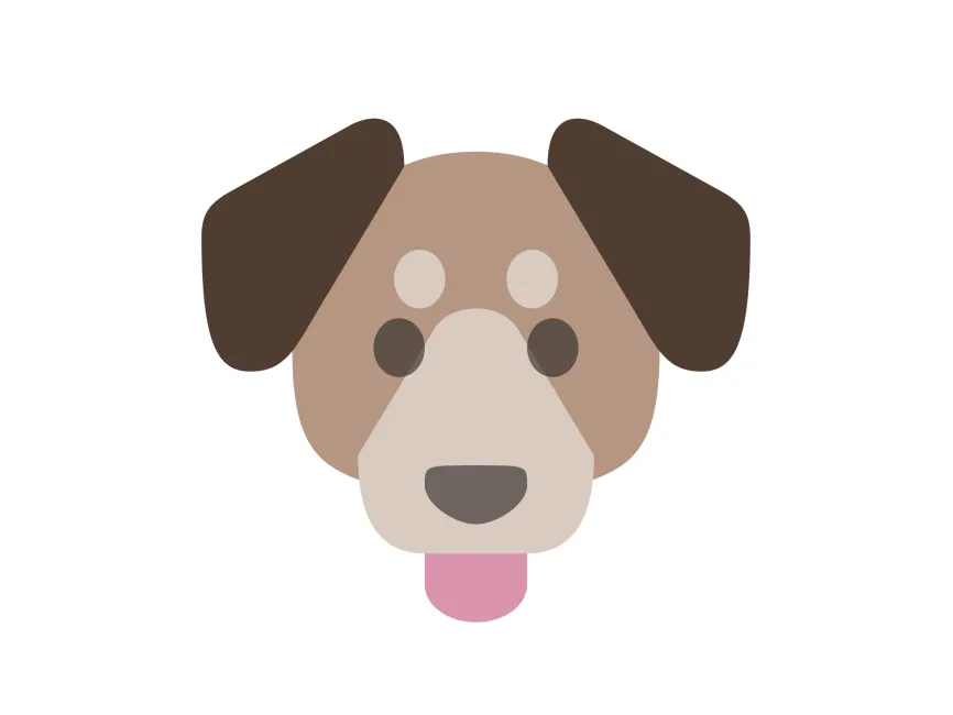 Dog Head Emoji Icon PNG vector in SVG, PDF, AI, CDR format