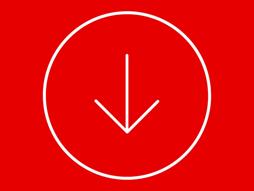 Down Arrow in Circle Logo Template PNG vector in SVG, PDF, AI, CDR format