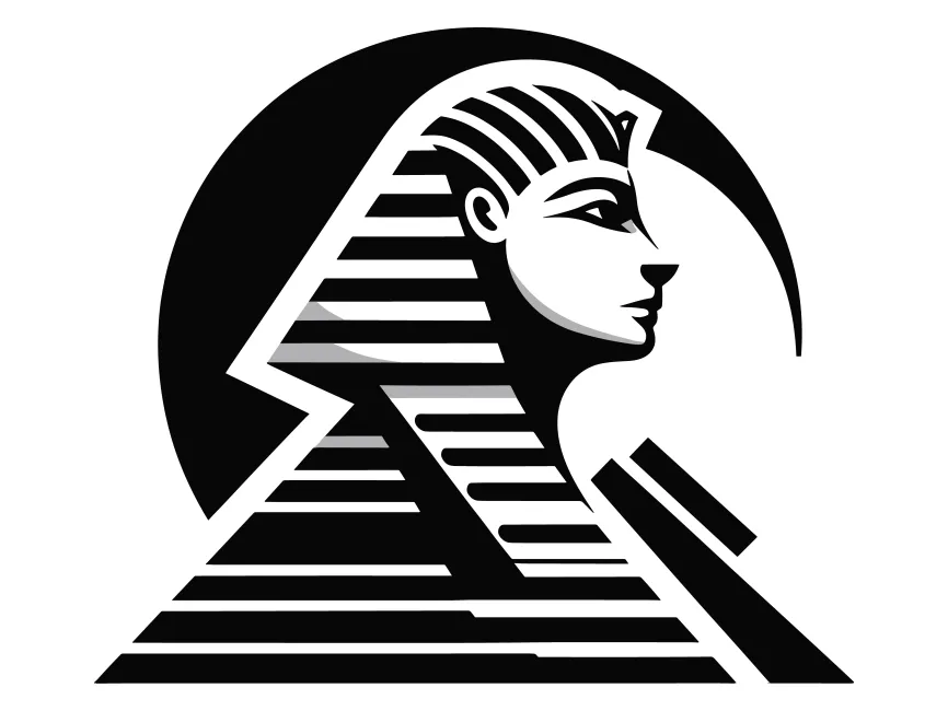 Egyptian Pyramids with Sphinx Logo Template