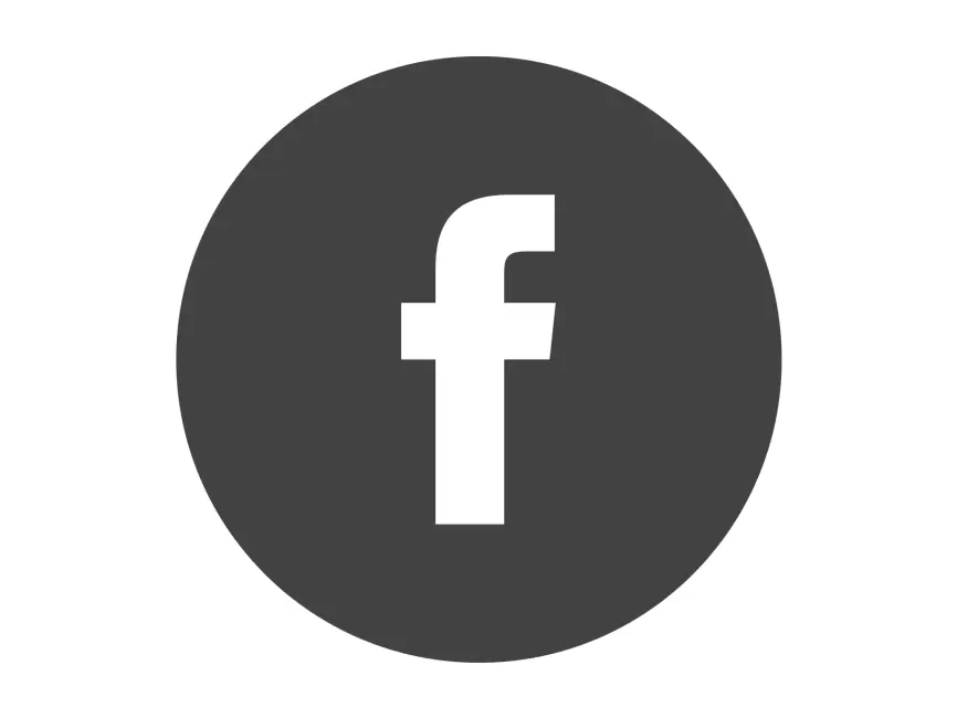 Facebook Black Round Icon Logo