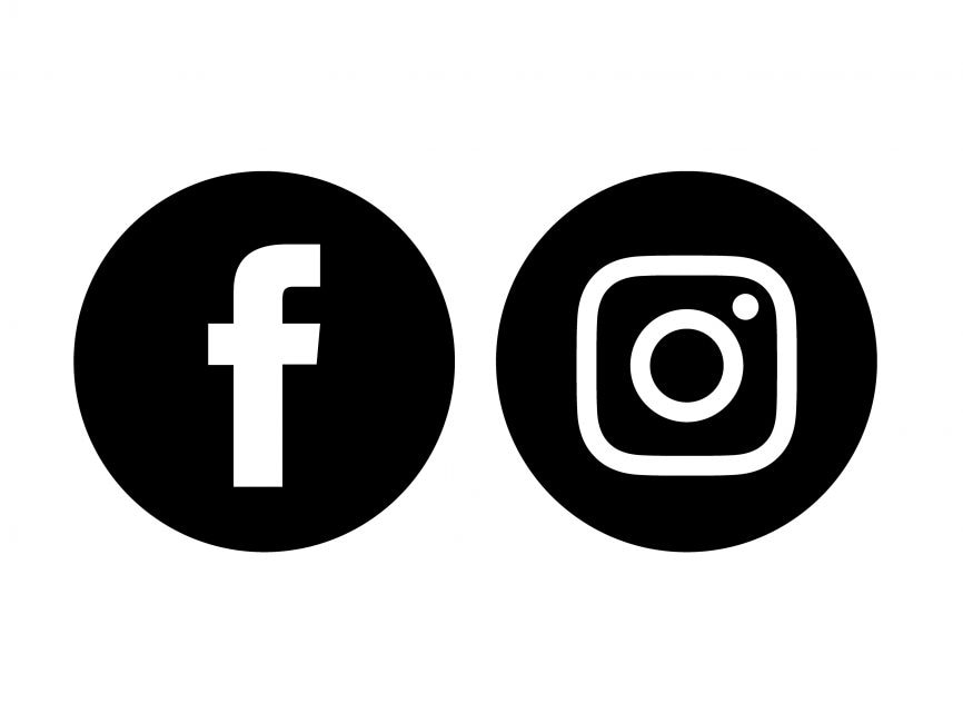 instagram and facebook logo white png