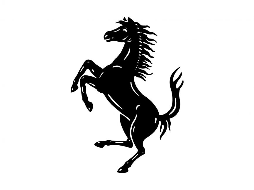 Ferrari Horse Black Logo