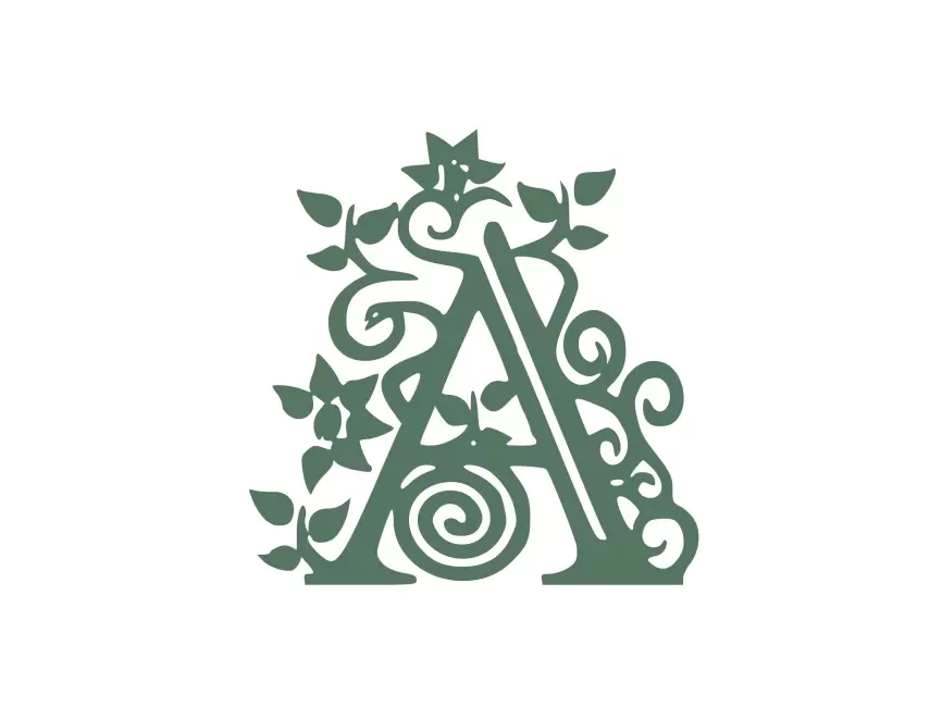Floral Art Letter A Logo Template