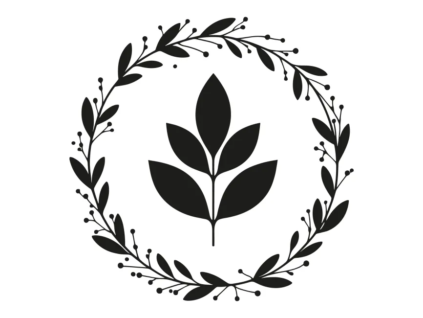 Floral Design Wreath Logo Template PNG vector in SVG, PDF, AI, CDR format