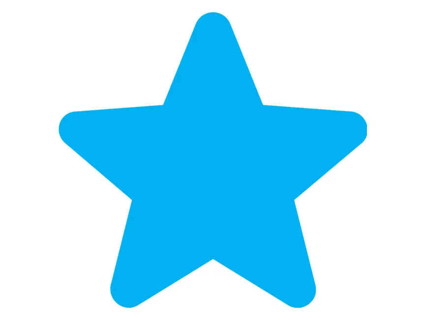 Free Vector Blue Star Icon PNG vector in SVG, PDF, AI, CDR format