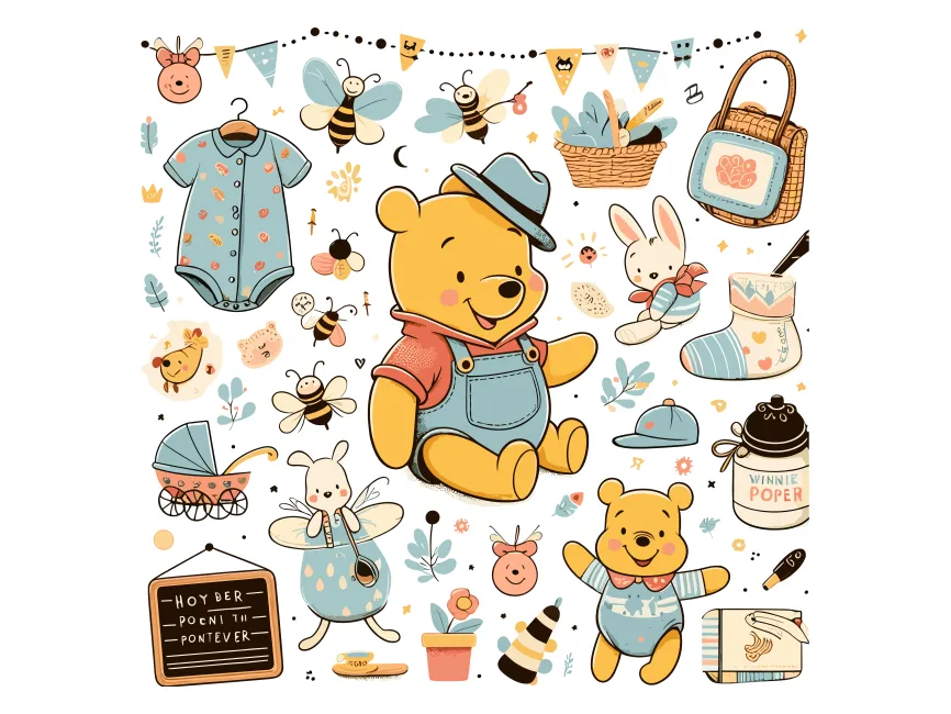 Free Vector Winnie the Pooh Design Elements Vector PNG vector in SVG ...