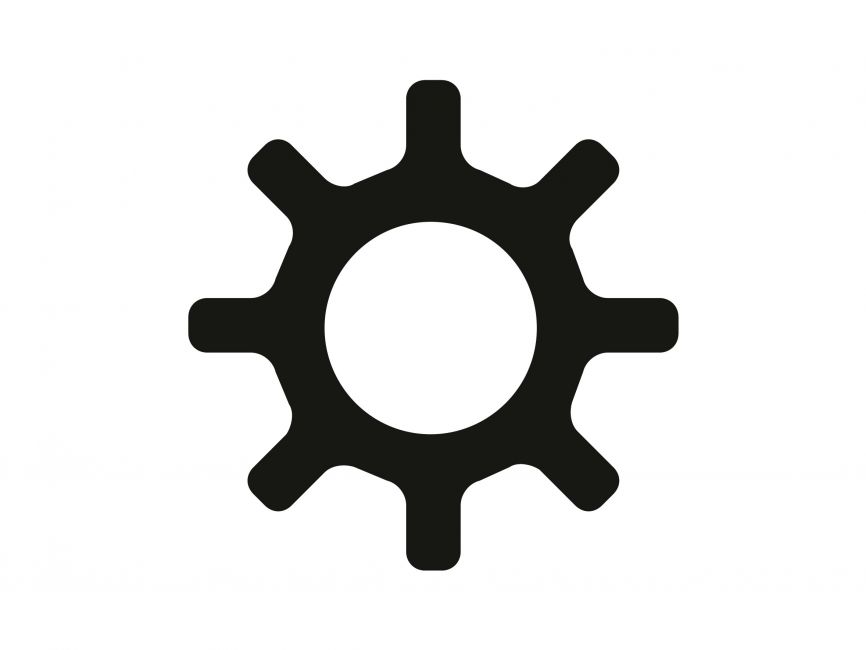 black gear icon