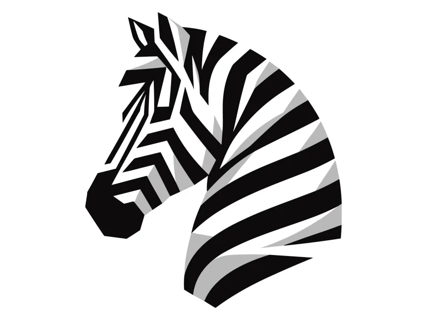 Geometric Zebra Logo Template
