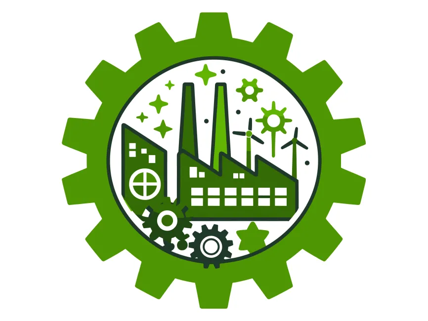 Green Factory in Green Gear Logo Template PNG vector in SVG, PDF, AI ...