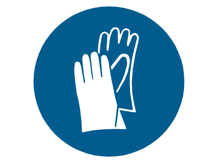 Hand Protection Mandatory Pictogram Vector