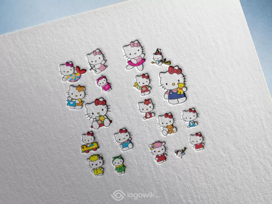 Hello Kitty Characters Vector Mockup Thumb