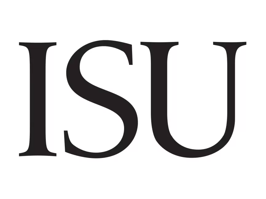Iowa State University wordmark Initials Black Logo