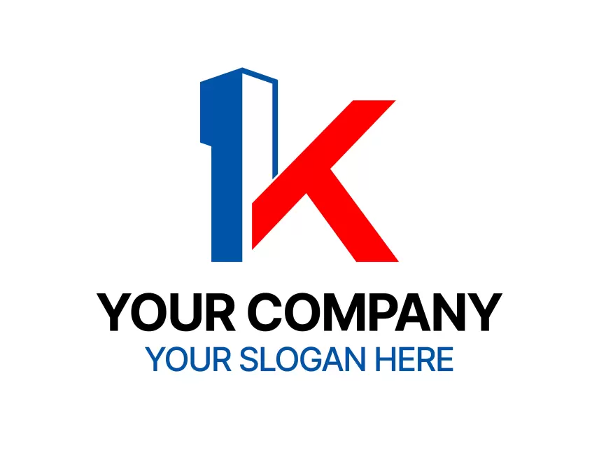 K Letter Construction Company Logo Template