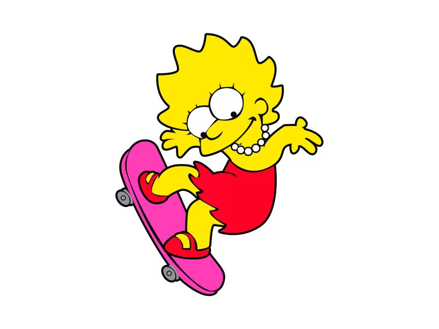 Lisa Simpson Skater Vector