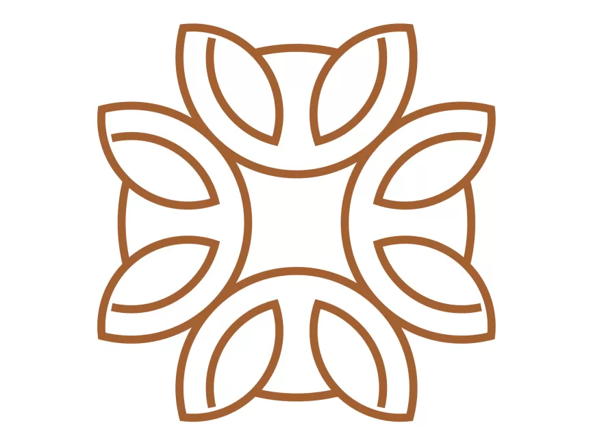 Luxury Leaf Geometric Linear Logo Template