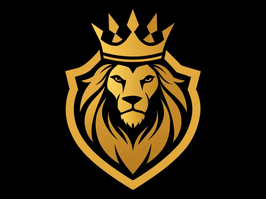 Luxury Royal King Lion Head with Crown Logo Template PNG vector in SVG ...