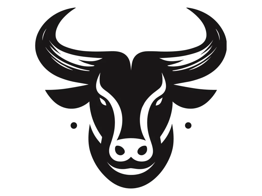 Minimal Vector Black Bull Logo Template PNG vector in SVG, PDF, AI, CDR ...