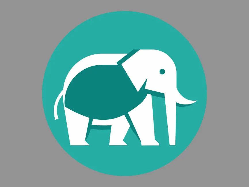 Modern Geometric Elephant In Green Circle Logo Template Vector Download Modern Geometric Elephant In Green Circle Logo Template Vector Download