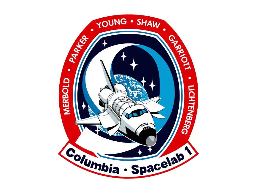 NASA STS-9 Flight Insignia Columbia Logo