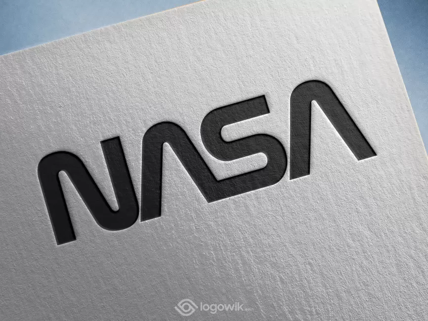 nasa logo black and white png