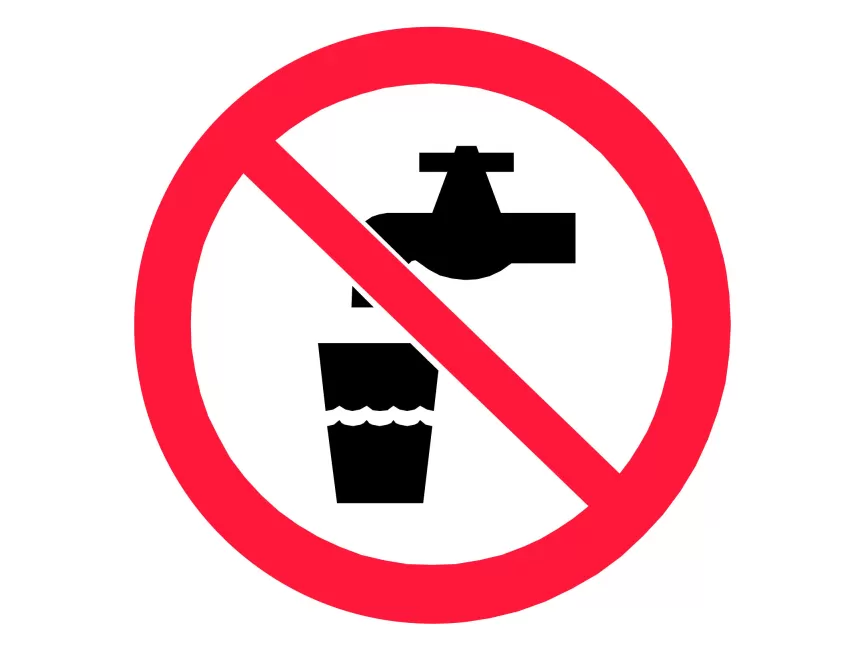 No Drinking Prohibition Pictogram Vector