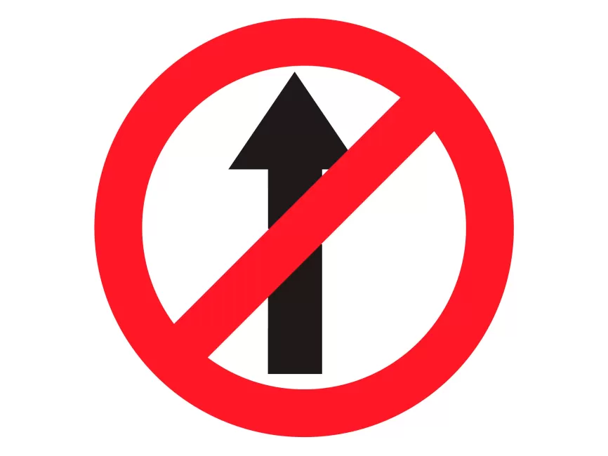 No Entry Traffic Sign Vector