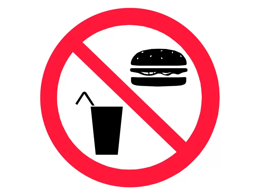 No Food Prohibition Pictogram Vector