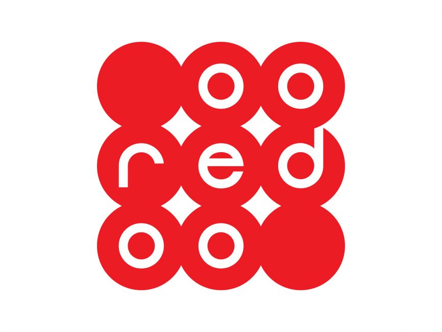 Ooredoo logo in transparent PNG and vectorized SVG formats