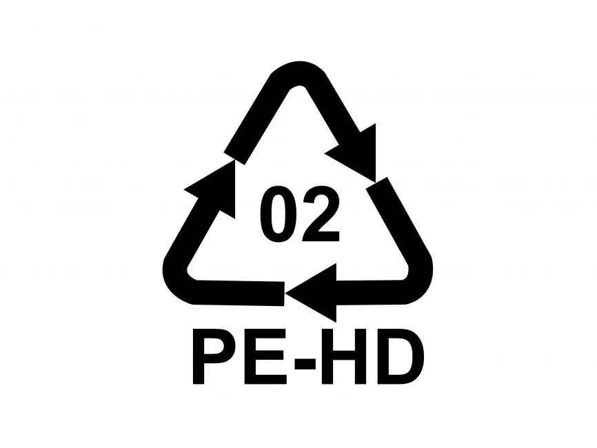 Plastic Recycle PE-HD 02 Polyethylene Logo