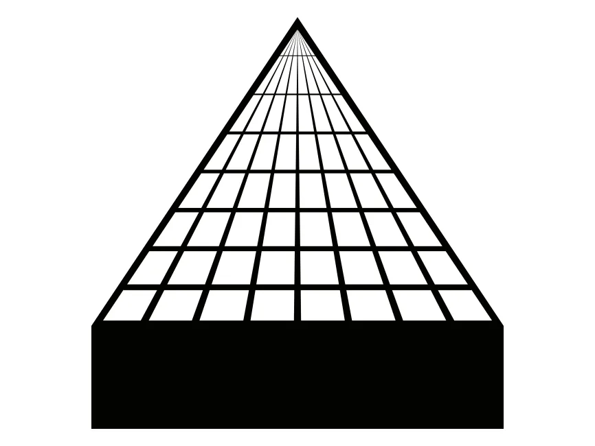 Pyramid with Bricks Geometric Shape Logo Template