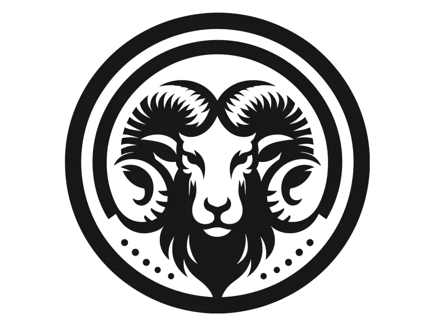 Ram in Circle Logo Template PNG vector in SVG, PDF, AI, CDR format