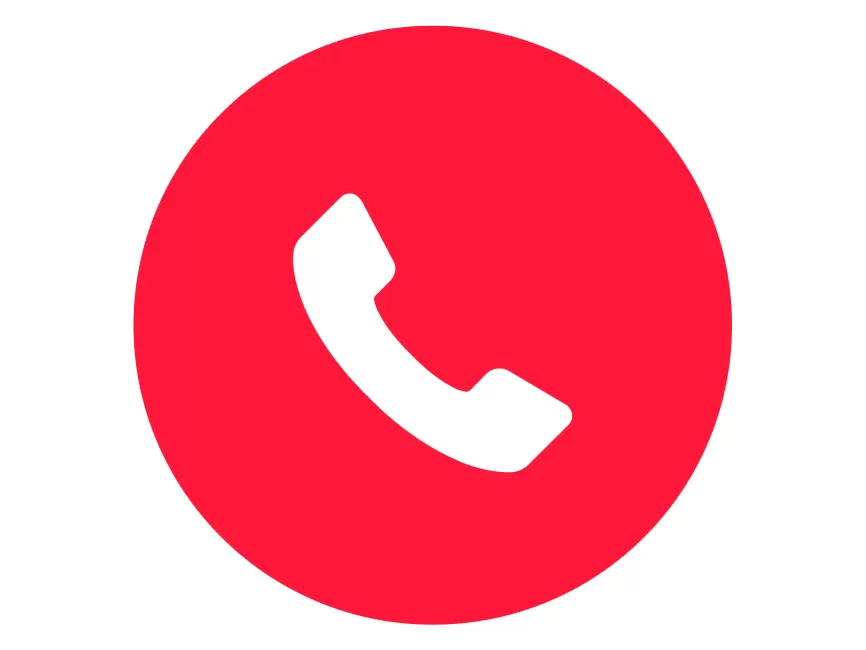Round Red Phone Icon