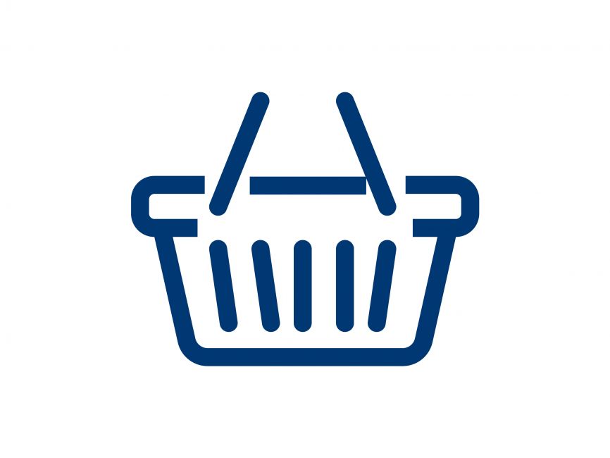 shopping cart logo blue