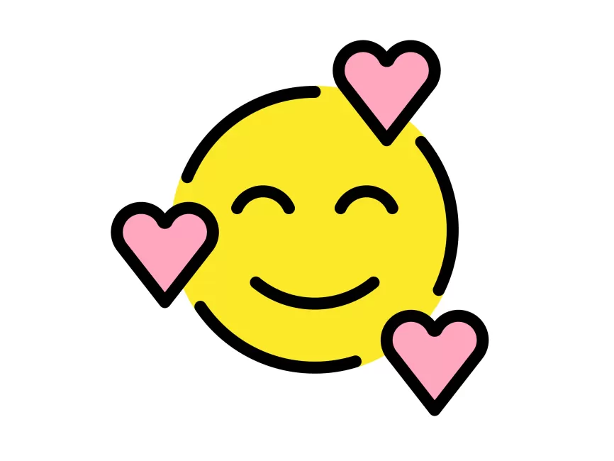 Smiling Face with Hearts Emoji Icon