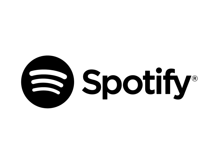 Spotify Black Wordmark Logo