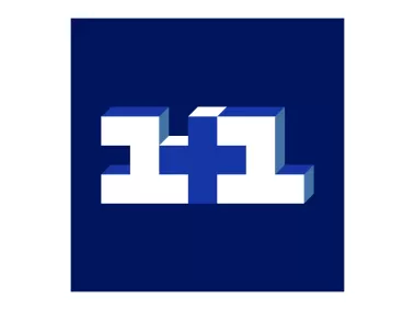 1+1 Blue Bg Logo